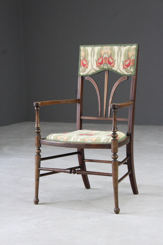 Edwardian Inlaid Occasional Chair - Kernow Furniture