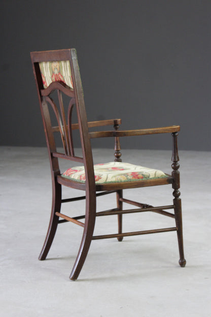 Edwardian Inlaid Occasional Chair - Kernow Furniture