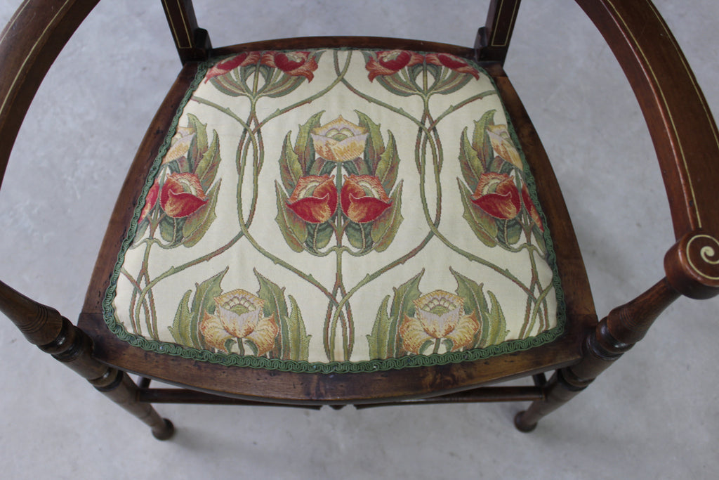 Edwardian Inlaid Occasional Chair - Kernow Furniture