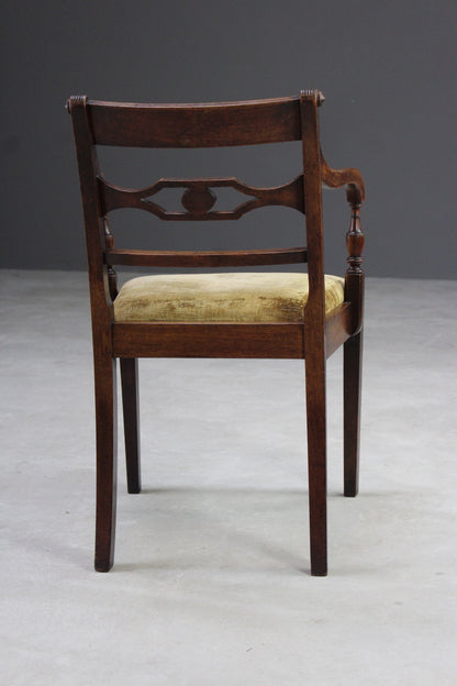 Single Mahogany Carver Dining Chair - Kernow Furniture