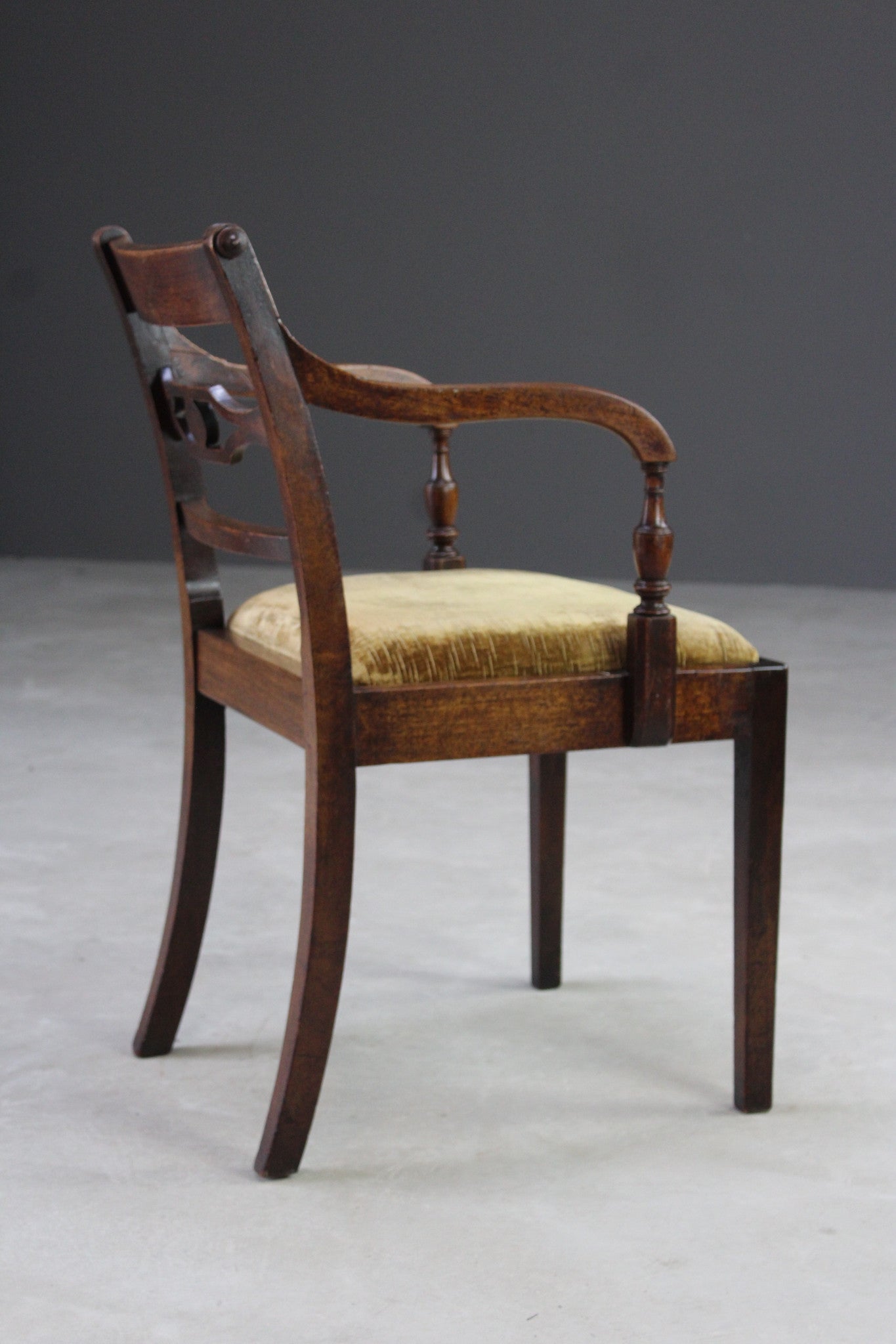 Single Mahogany Carver Dining Chair - Kernow Furniture