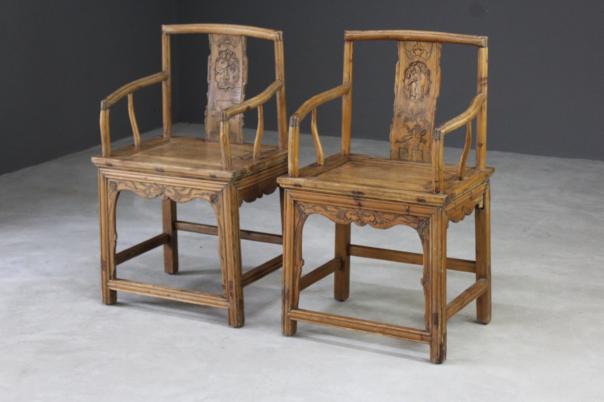 Pair Chinese Armchairs - Kernow Furniture