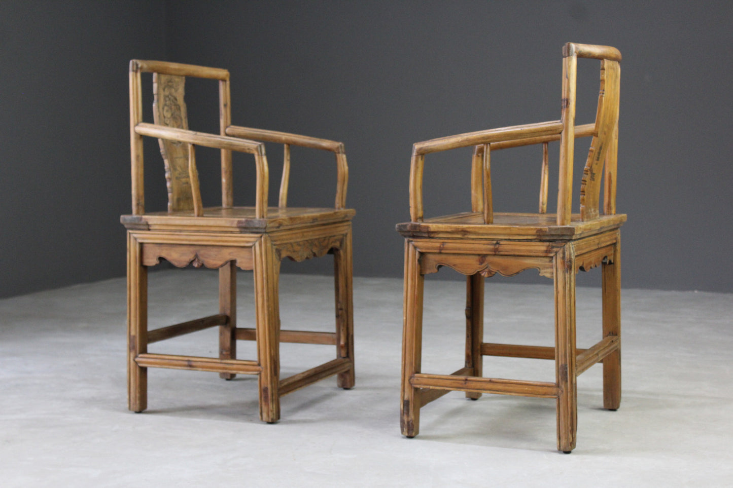 Pair Chinese Armchairs - Kernow Furniture