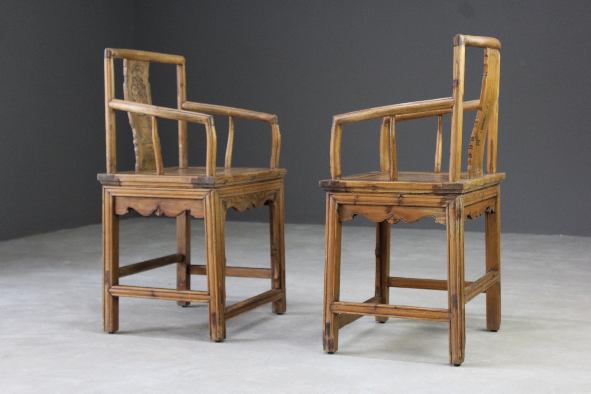 Pair Chinese Armchairs - Kernow Furniture