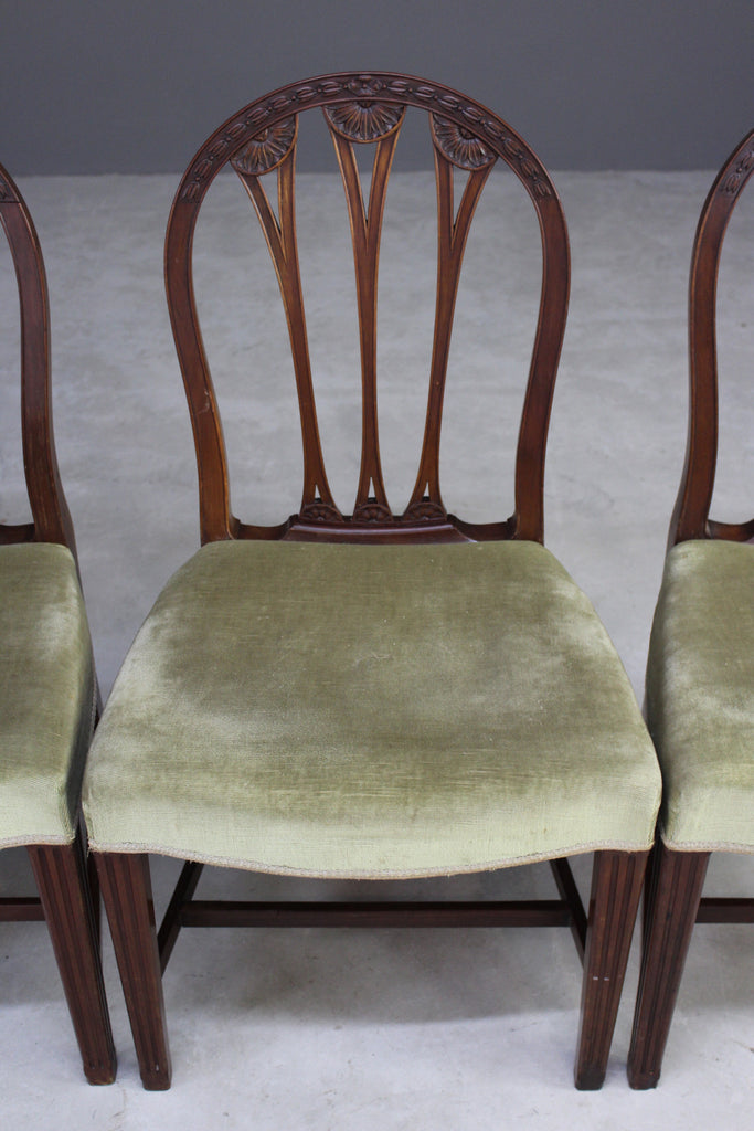 Set 4 Mahogany Dining Chairs - Kernow Furniture
