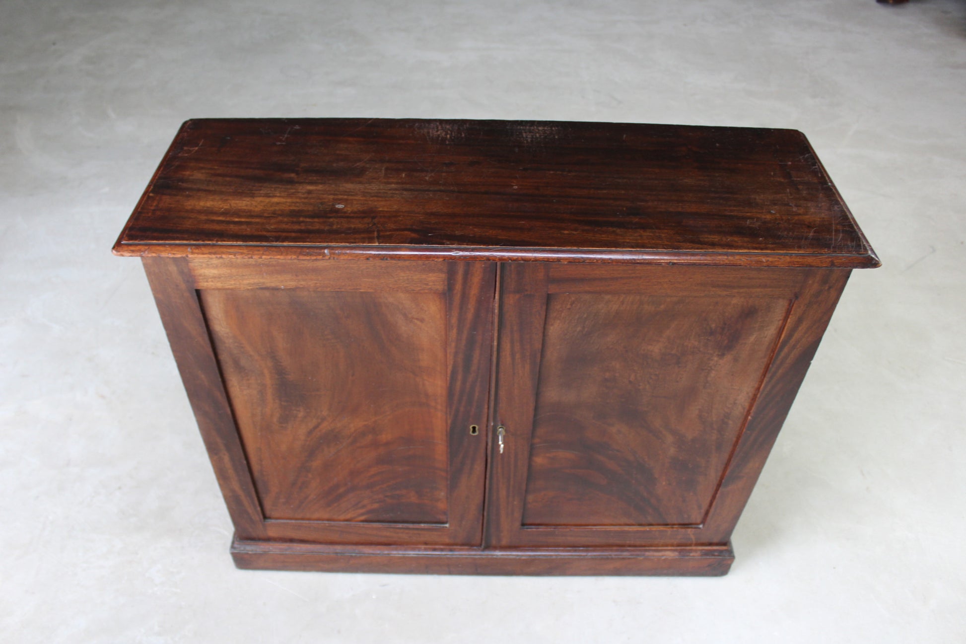 Antique Small Mahogany Cupboard - Kernow Furniture