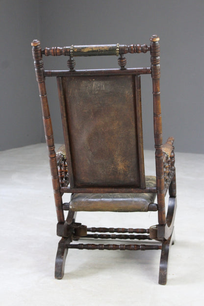 Amercian Leather Rocking Chair - Kernow Furniture