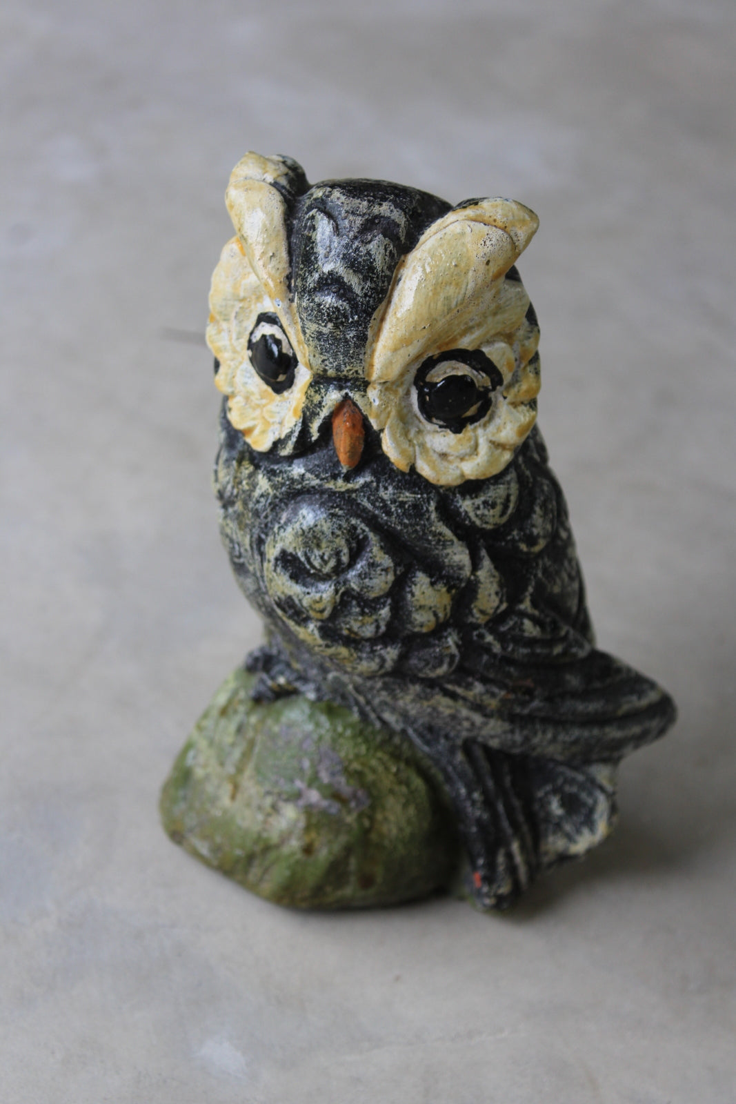 Vintage Painted Owl Garden Ornament - Kernow Furniture