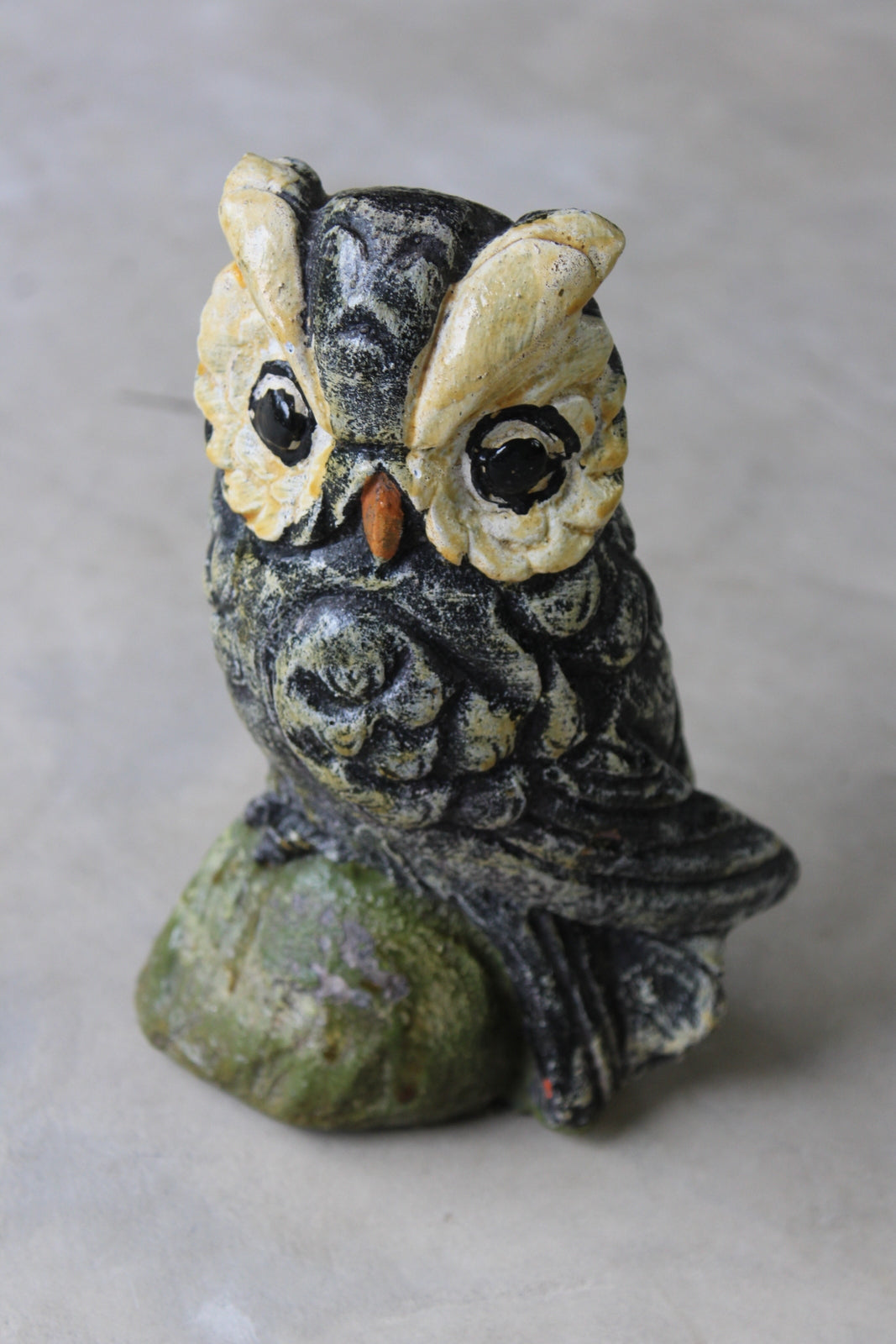 Vintage Painted Owl Garden Ornament - Kernow Furniture