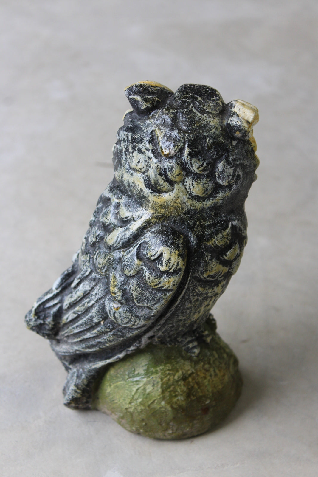 Vintage Painted Owl Garden Ornament - Kernow Furniture