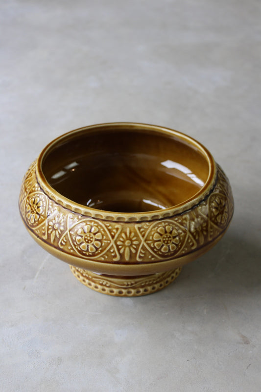 Retro Arthur Wood Glazed Flower Bowl - Kernow Furniture