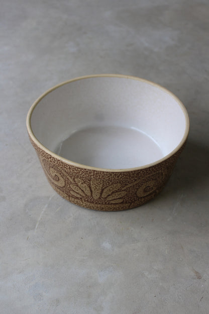 Retro Brown Glazed Stoneware Salad Bowl - Kernow Furniture