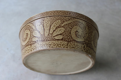 Retro Brown Glazed Stoneware Salad Bowl - Kernow Furniture