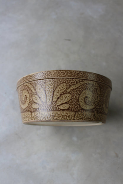 Retro Brown Glazed Stoneware Salad Bowl - Kernow Furniture