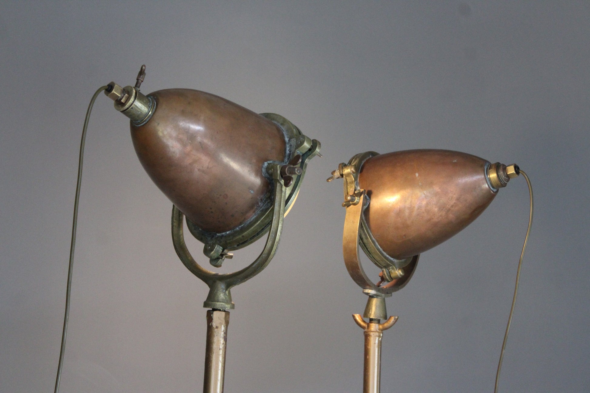 Pair Nautical Seahorse Brass Lamps - Kernow Furniture