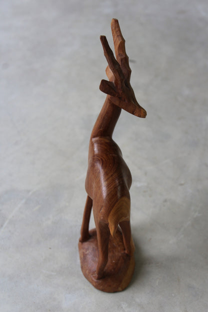 Retro Teak Gazelle Ornament - Kernow Furniture