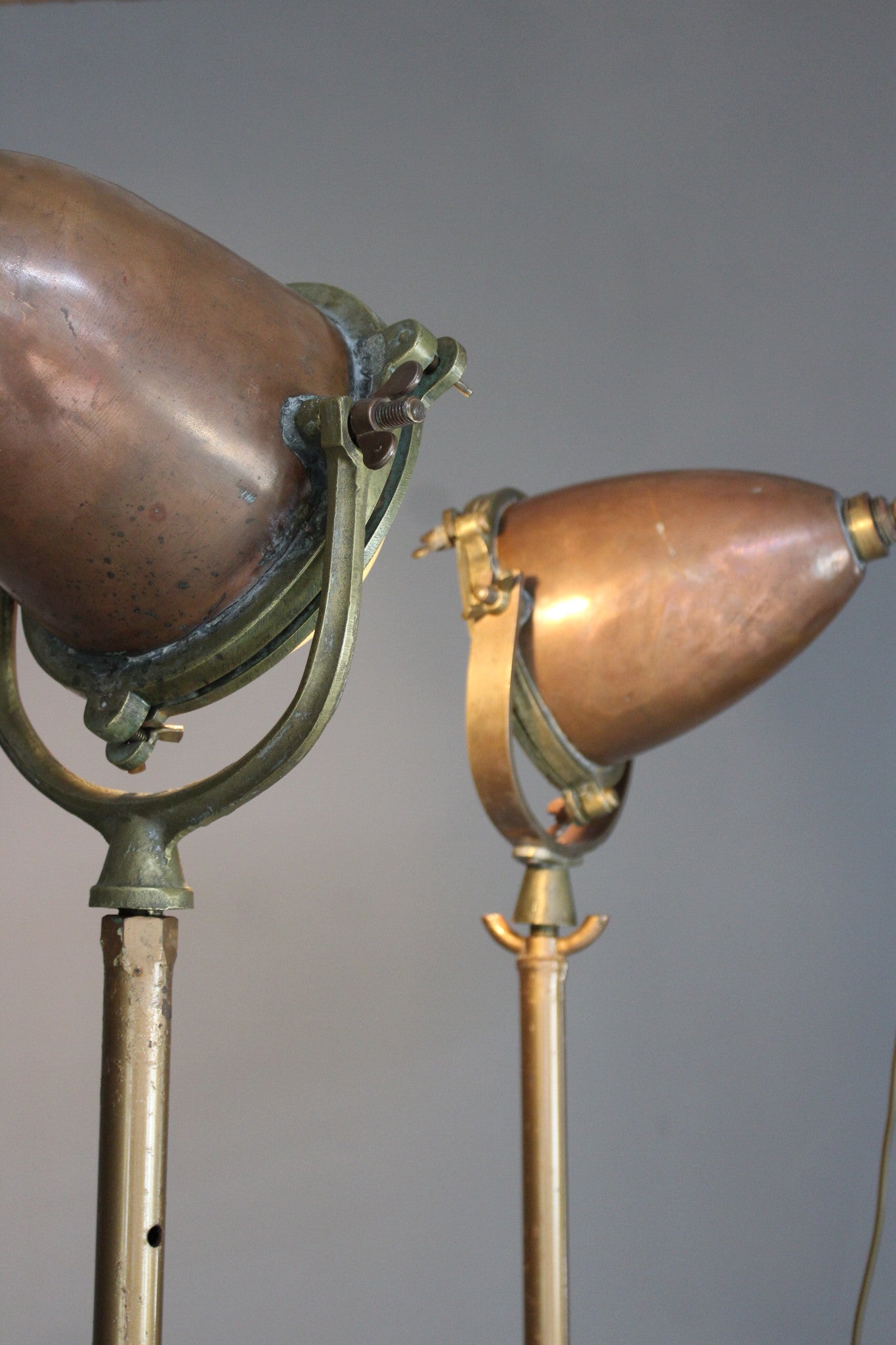 Pair Nautical Seahorse Brass Lamps - Kernow Furniture