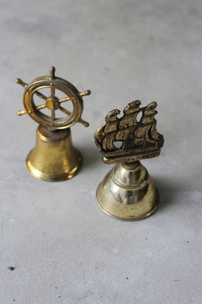 Pair Kitsch Brass Table Bells - Kernow Furniture