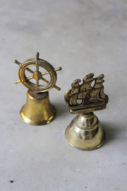 Pair Kitsch Brass Table Bells - Kernow Furniture