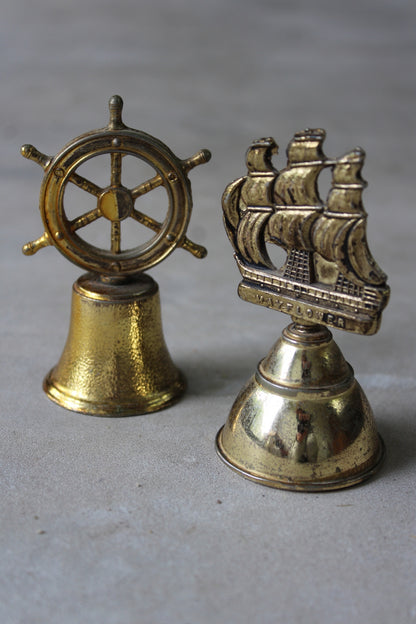 Pair Kitsch Brass Table Bells - Kernow Furniture