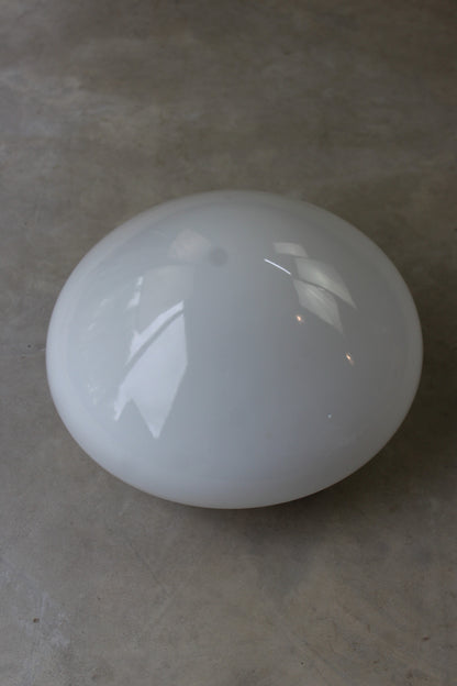 Retro White Glass Ceiling Light - Kernow Furniture