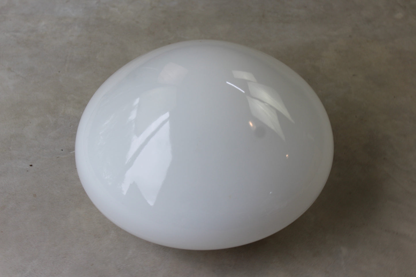 Retro White Glass Ceiling Light - Kernow Furniture