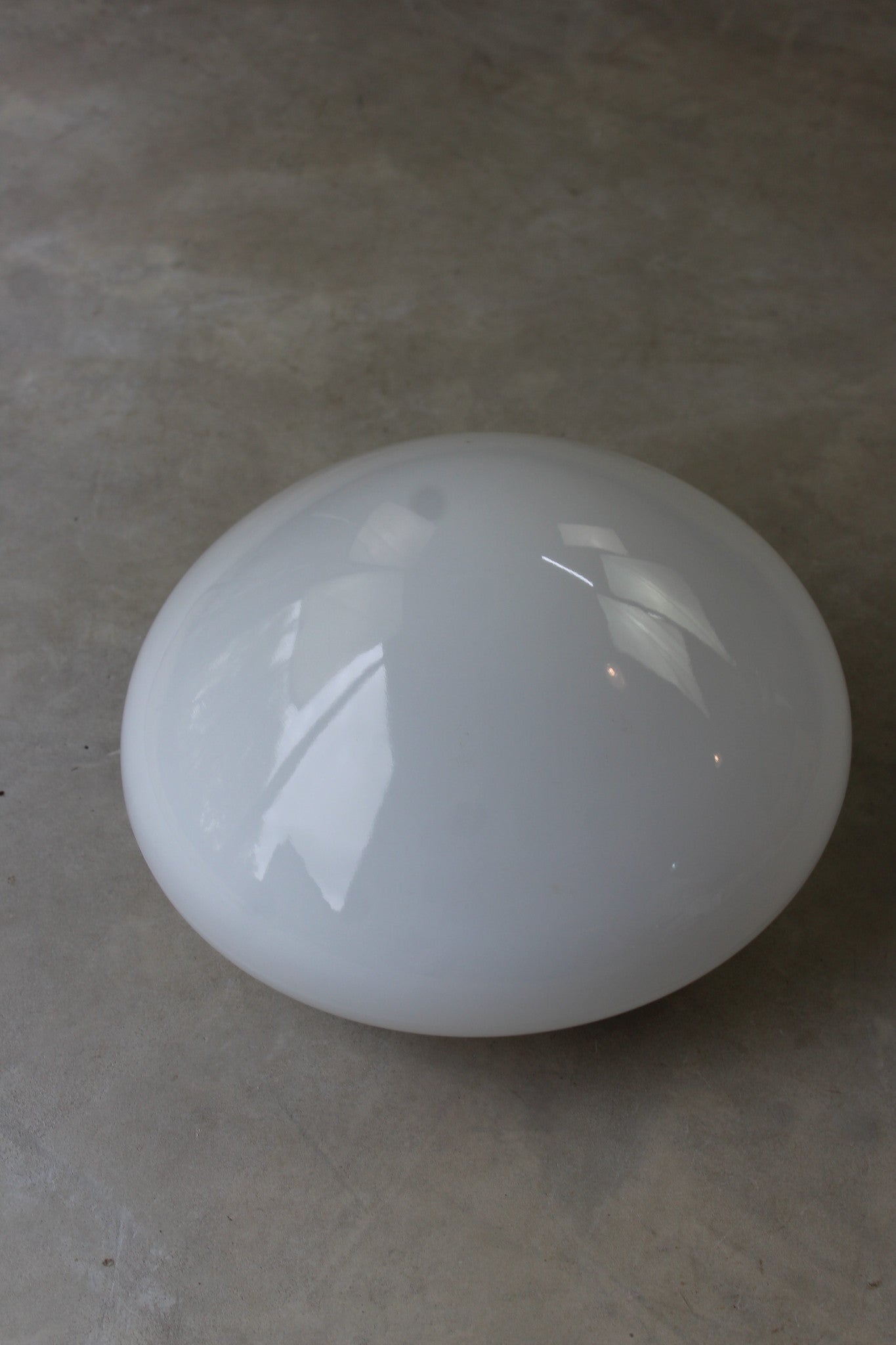 Retro White Glass Ceiling Light - Kernow Furniture