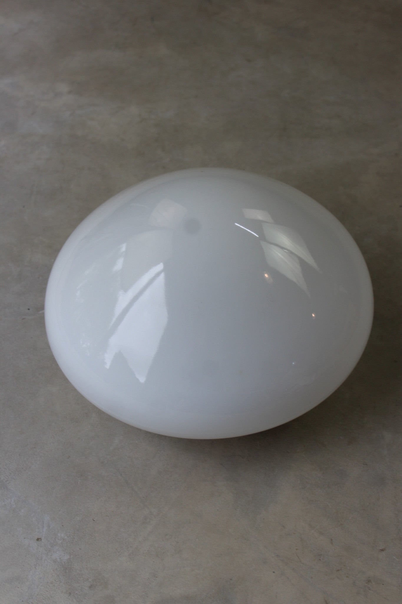 Retro White Glass Ceiling Light - Kernow Furniture