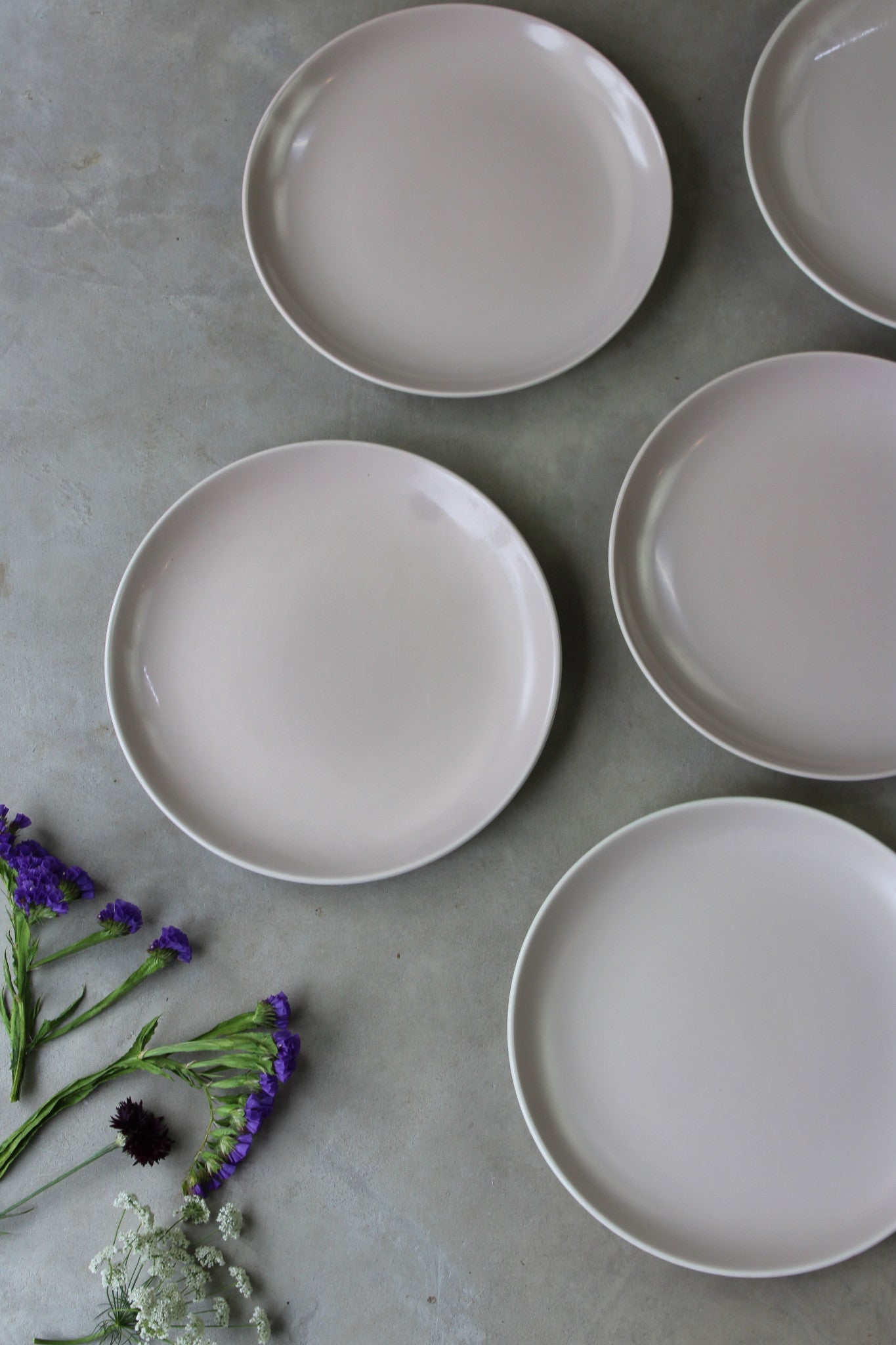 5 Poole Pottery Twintone Salad Plates - Kernow Furniture