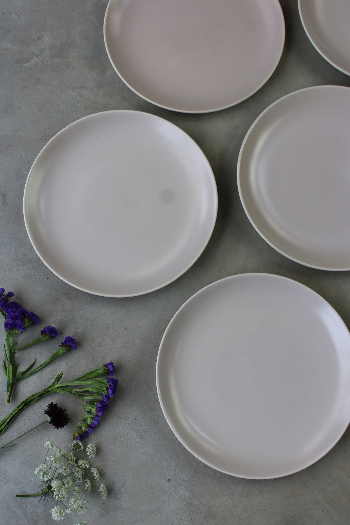 6 Poole Pottery Twintone Dinner Plates - Kernow Furniture