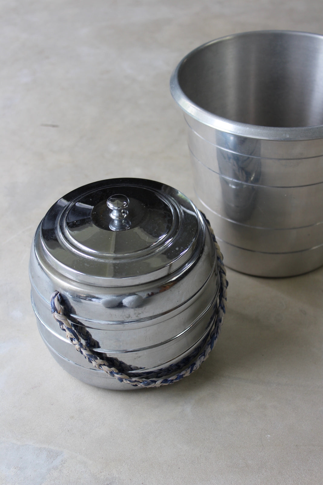 Vintage Chrome Wine Cooler & Ice Bucket - Kernow Furniture