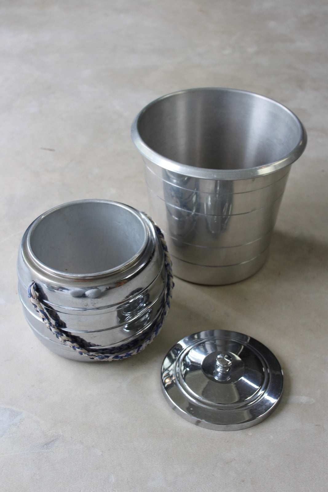 Vintage Chrome Wine Cooler & Ice Bucket - Kernow Furniture