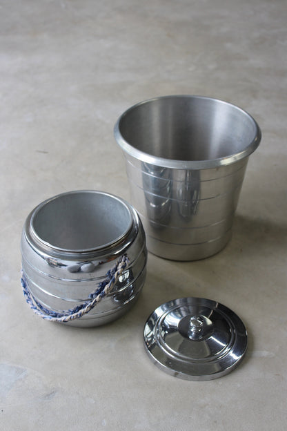 Vintage Chrome Wine Cooler & Ice Bucket - Kernow Furniture