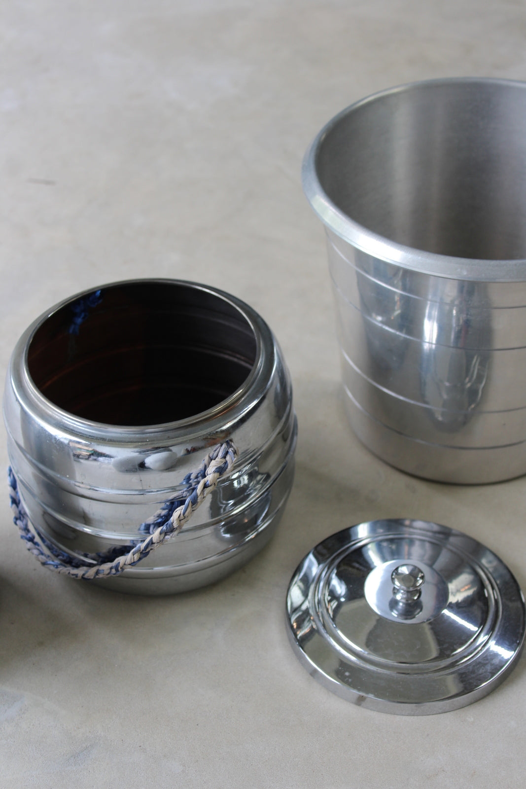 Vintage Chrome Wine Cooler & Ice Bucket - Kernow Furniture