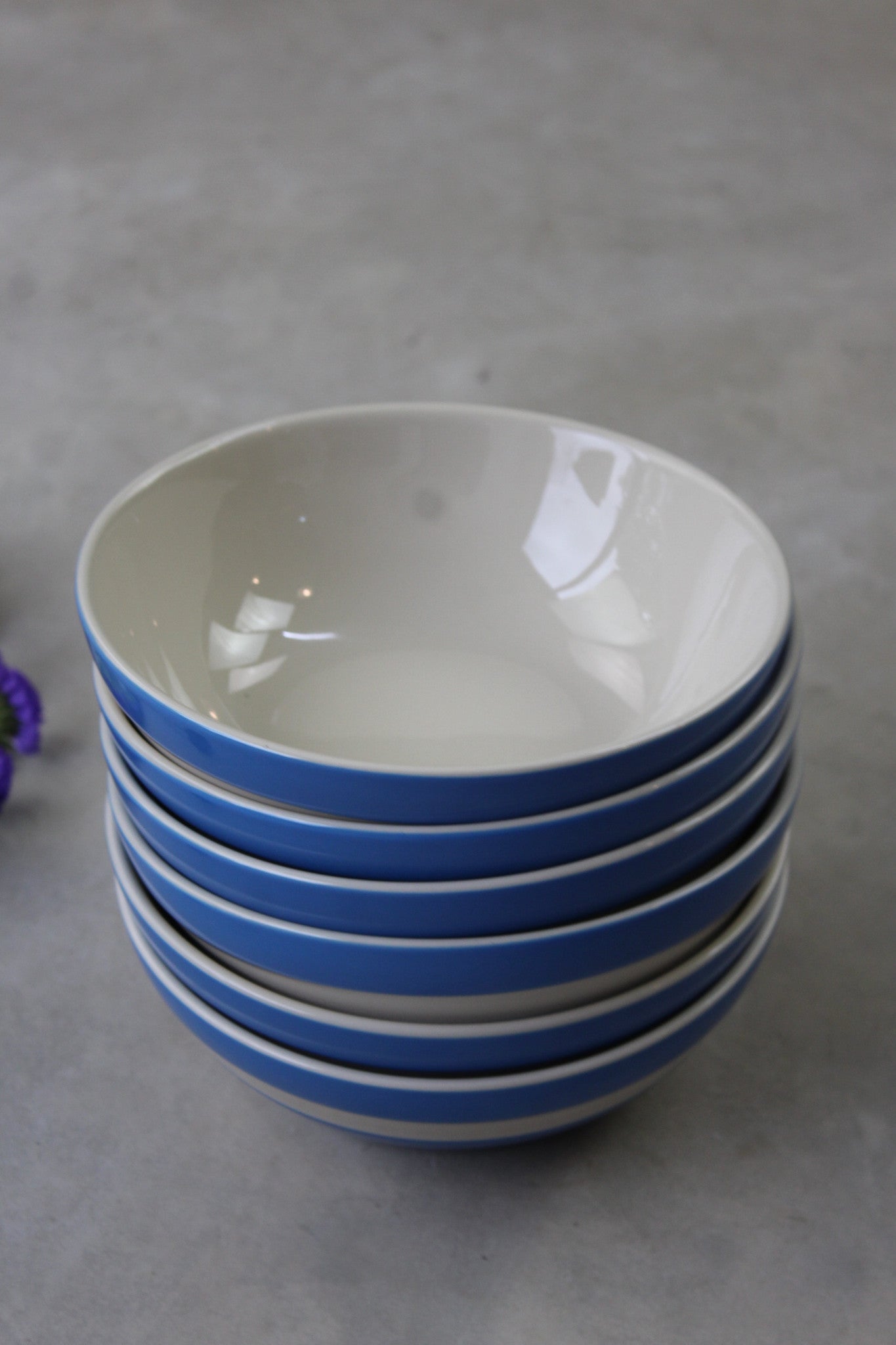 6 Cornishware Cereal Bowls - Kernow Furniture