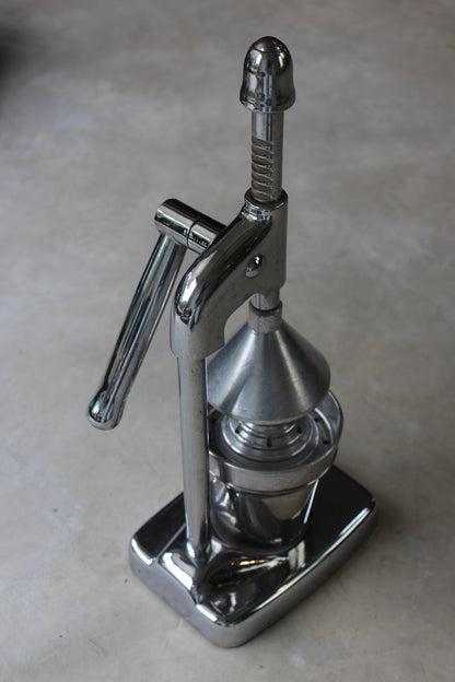 Vintage Chrome Manual Fruit Juicer - Kernow Furniture