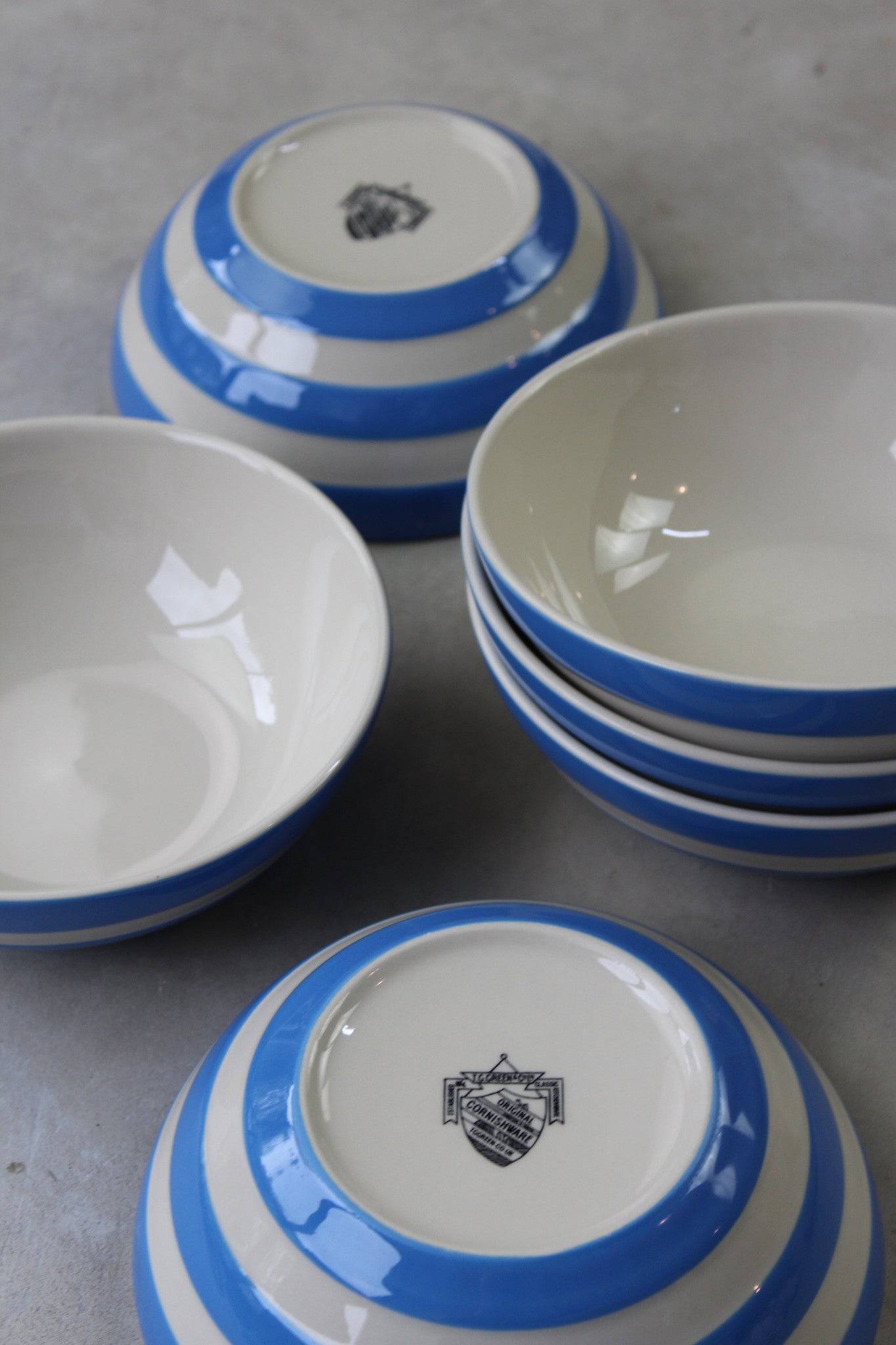 6 Cornishware Cereal Bowls - Kernow Furniture