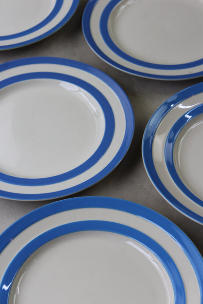 6 T G Green Cornishware Plates - Kernow Furniture