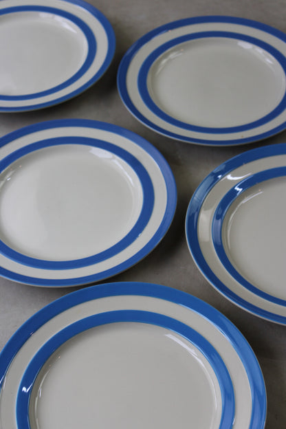 6 T G Green Cornishware Plates - Kernow Furniture