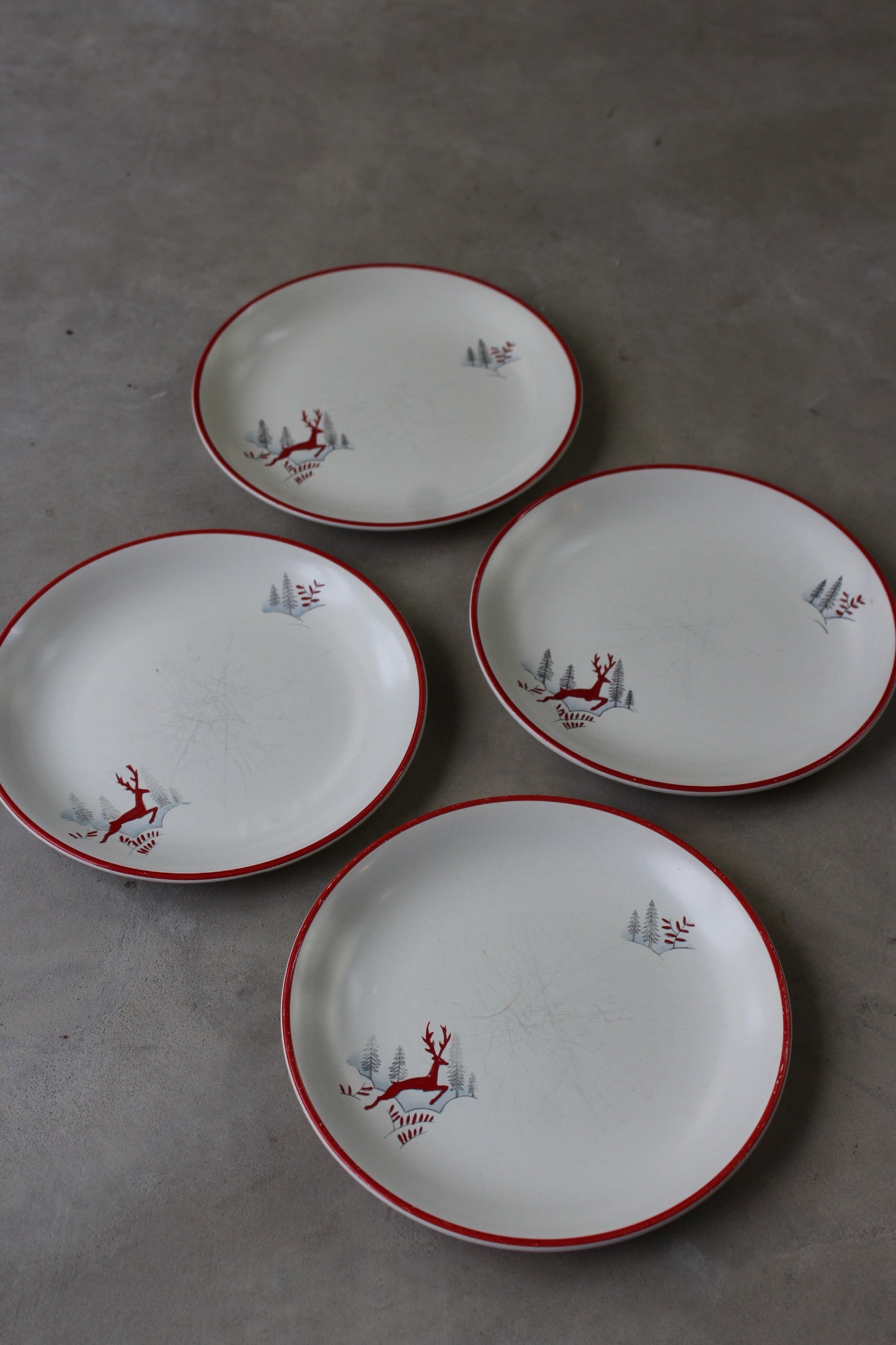 CROWN DEVON クラウンデボン　プレート　ストックホルム Crown Devon Stockholm Side Plates x 4 – Kernow Furniture