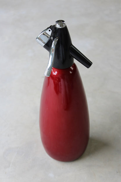 Retro Red BOC Soda Syphon - Kernow Furniture