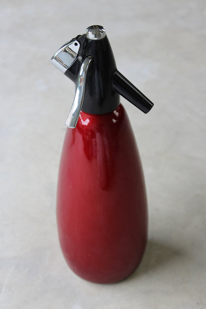 Retro Red BOC Soda Syphon - Kernow Furniture