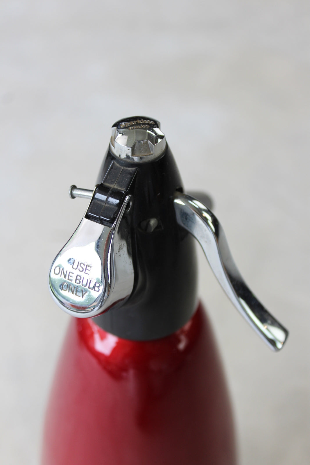 Retro Red BOC Soda Syphon - Kernow Furniture