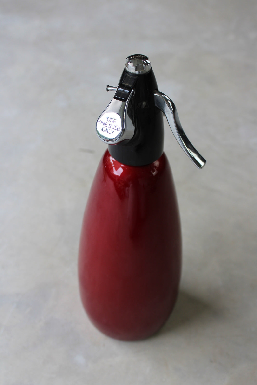 Retro Red BOC Soda Syphon - Kernow Furniture