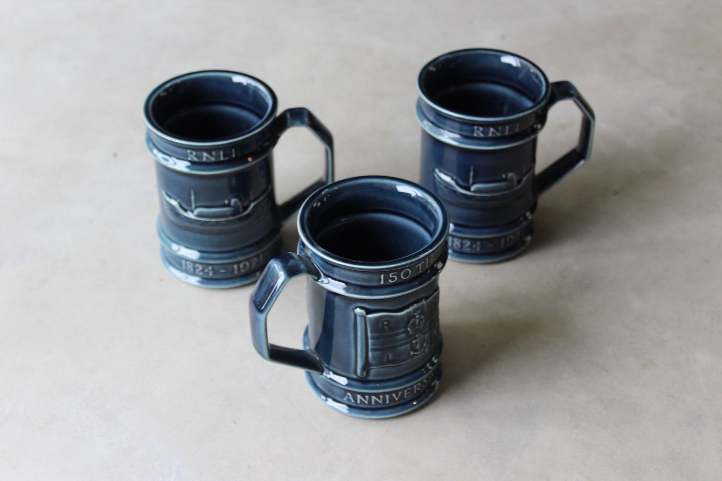 Holkham Pottery RNLI Pottery Mugs x 3 - Kernow Furniture