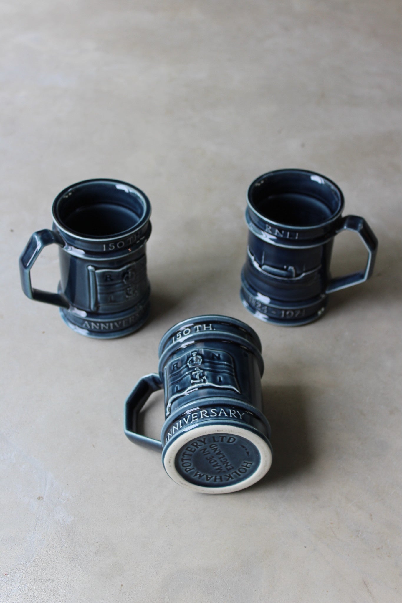 Holkham Pottery RNLI Pottery Mugs x 3 - Kernow Furniture