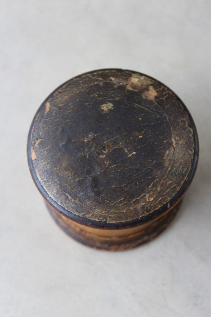 Antique Sycamore Turned Trinket Pot - Kernow Furniture
