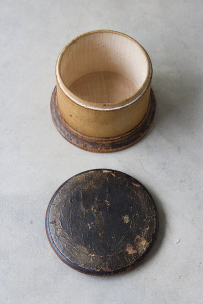 Antique Sycamore Turned Trinket Pot - Kernow Furniture