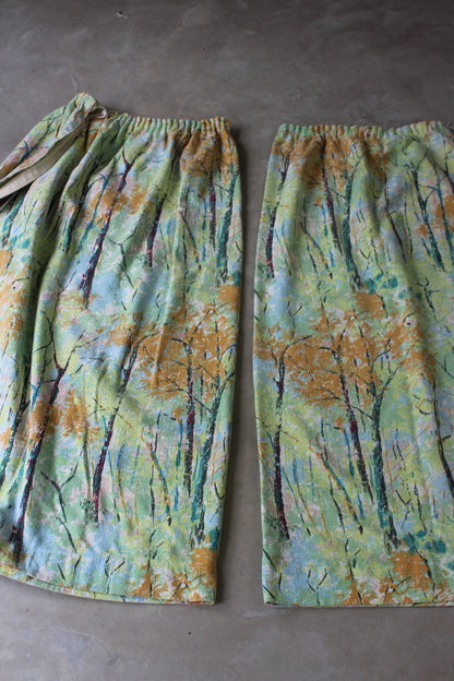 Vintage Bark Cloth Curtains - Kernow Furniture