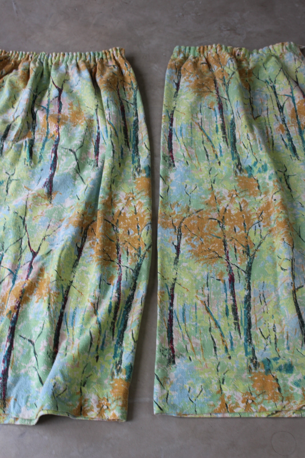 Vintage Bark Cloth Curtains - Kernow Furniture